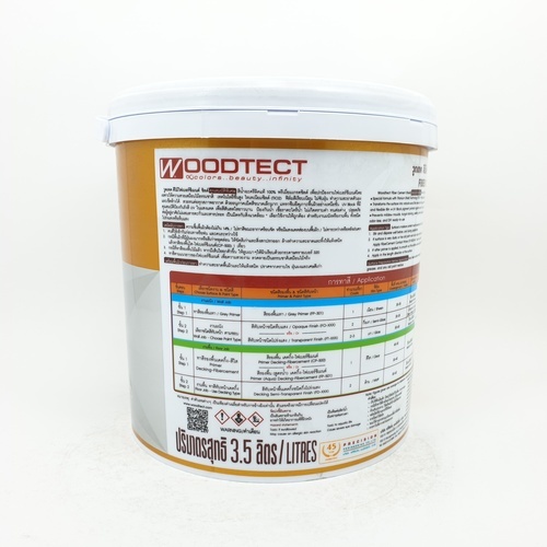 Woodtect วูดเทค ไฟเบอร์ซีเมนต์ FT-105 โปร่งแสง 1กล. สีไม้สัก