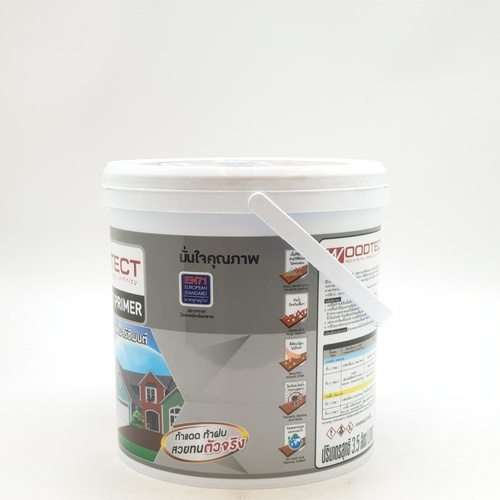 Woodtect วูดเทค สีรองพื้นไฟเบอร์ซีเมนต์ FP-301 ด้าน 1กล. สีเทา