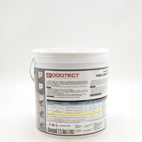 Woodtect วูดเทค สีรองพื้นไฟเบอร์ซีเมนต์ FP-301 ด้าน 1กล. สีเทา
