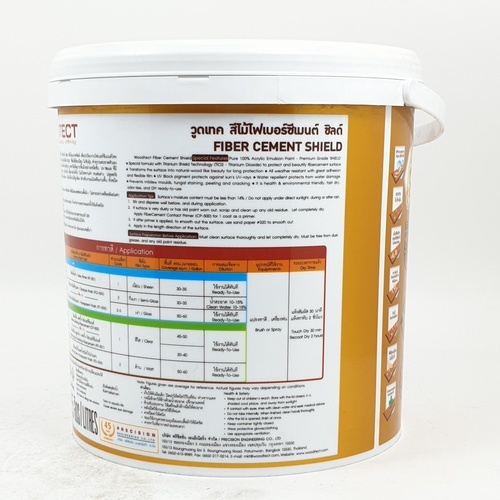 Woodtect วูดเทค เดคกิ้งไฟเบอร์ซีเมนต์ FD-501 ด้าน 1กล. สีไม้สัก