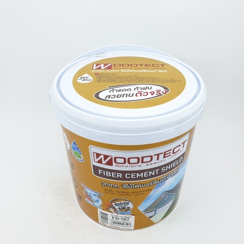 Woodtect วูดเทค เดคกิ้งไฟเบอร์ซีเมนต์ FD-502 ด้าน 1กล. สีไม้มะค่า