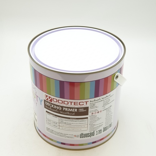 Woodtect วูดเทค สีรองพื้น เดคกิ้งไฟเบอร์ซีเมนต์ CP-500 สูตรน้ำมัน 1กล. สีใส
