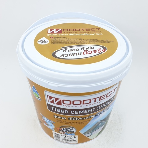 Woodtect วูดเทค ไฟเบอร์ซีเมนต์ FT-106 โปร่งแสง 1กล. สีไม้พะยูง
