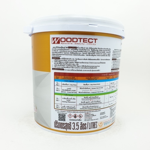 Woodtect วูดเทค ไฟเบอร์ซีเมนต์ FT-106 โปร่งแสง 1กล. สีไม้พะยูง
