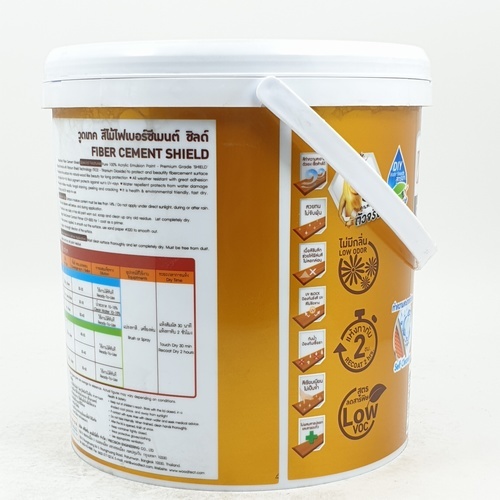 Woodtect วูดเทค ไฟเบอร์ซีเมนต์ FT-107 โปร่งแสง 1กล. สีไม้สักทองสยาม