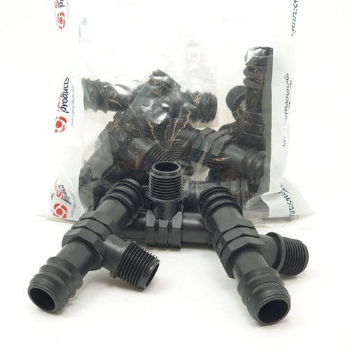 Super Products TM สามทางแปลง เกลียวนอก 25 x 1/2 x 25 (10 ตัว/แพ็ค)