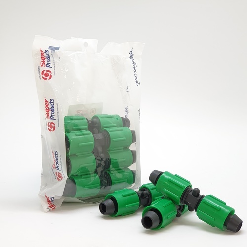 Super Products NC 165 ข้อต่อกลาง พร้อมฝาล็อคเทป (10 ตัว/แพ็ค)