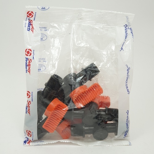 Super Products LV12 วาล์วเกลียวสองข้าง ขนาด 1/2 นิ้ว (5 ตัว/แพ็ค)