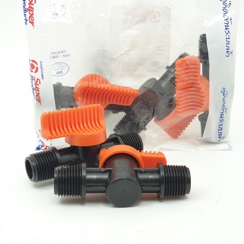 Super Products LV12 วาล์วเกลียวสองข้าง ขนาด 1/2 นิ้ว (5 ตัว/แพ็ค)