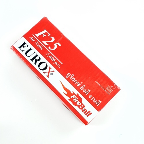 EUROX ตะปูปืนลมขาเดี่ยวยิงไม้ 25mm.รุ่น F25 สีแดง