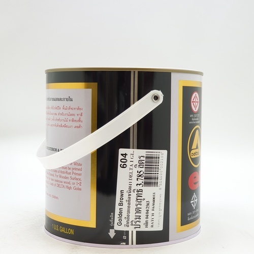 Delta สีเคลือบน้ำมัน เงา 604 แกลลอน สีน้ำตาลทอง