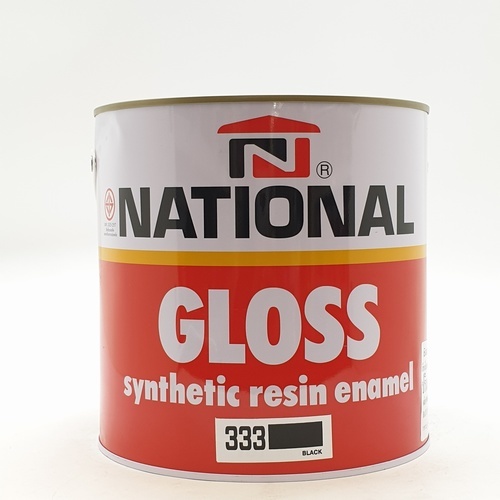 National สีเคลือบน้ำมัน เงา 333 แกลลอน สีดำ