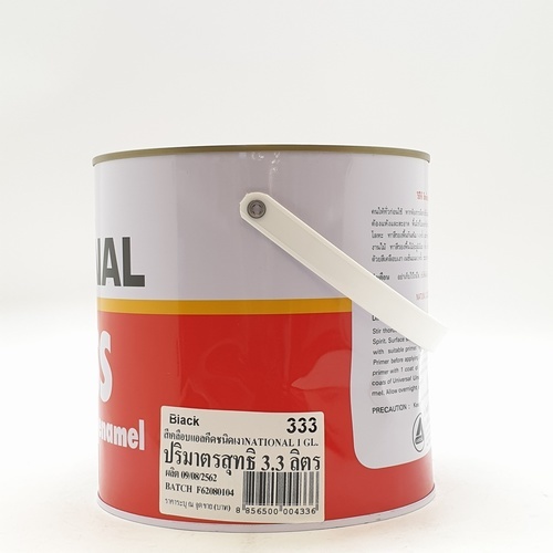 National สีเคลือบน้ำมัน เงา 333 แกลลอน สีดำ