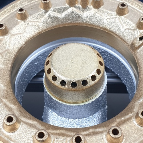 LUCKY FLAME เตาแก๊ส 2 หัวเตาทองเหลือง แบบตั้งโต๊ะ AT-102 สีขาว