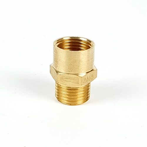 ANA ข้อต่อตรงทองเหลืองหกเหลี่ยม ผม. 1/2