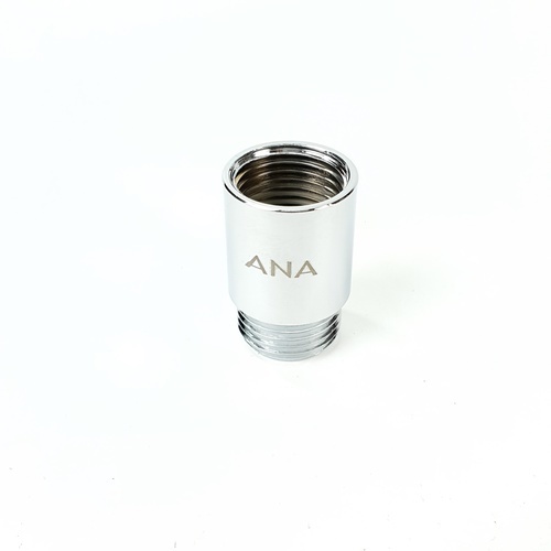 ANA ข้อต่อตรงทองเหลือง ผม. 1/2x25มม. ชุบโครเมี่ยม
