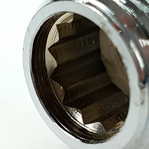 ANA ข้อต่อตรงทองเหลือง ผม. 1/2x25มม. ชุบโครเมี่ยม