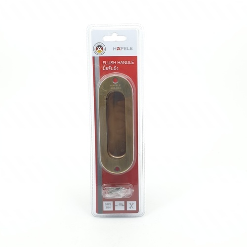 HAFELE มือจับฝังสแตนเลส 120x40มม. รุ่น 489.72.102 สีทองเหลืองรมดำ
