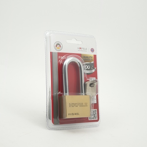 HAFELE กุญแจล็อคสายยูทองเหลือง ขนาด 45มม. สายยาว 482.01.983