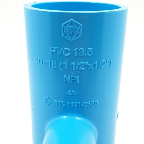 SCG สามทางลด หนา 1 1/2x1/2(40x18) ชั้น 13.5 สีฟ้า