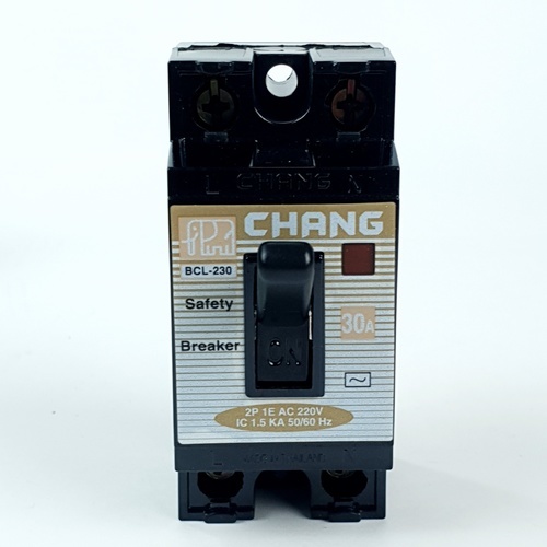 CHANG เซฟตี้เบรคเกอร์พร้อมไฟ 30A รุ่น  BCL-230 สีดำ