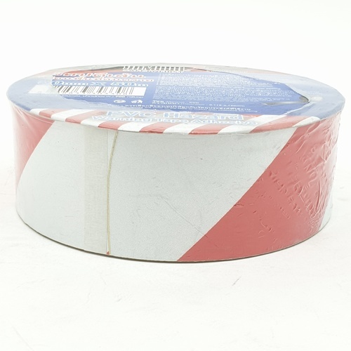 YAMADA เทปตีเส้นเตือนพื้นที่อันตราย ขนาด 2 นิ้วx50m สีขาว-แดง