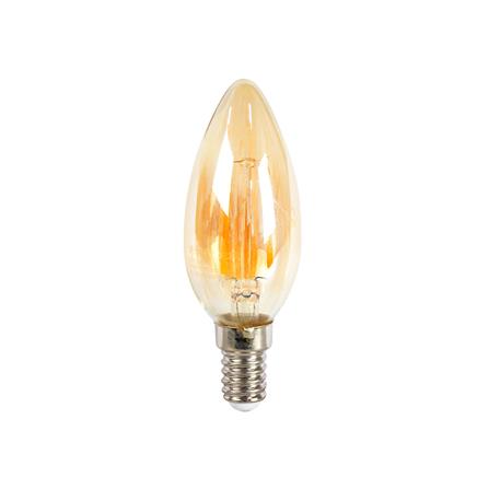 អំពូល LED Filament Candle 2 វ៉ាត់ E14 ពន្លឺលឿង (ពណ៌តែ)