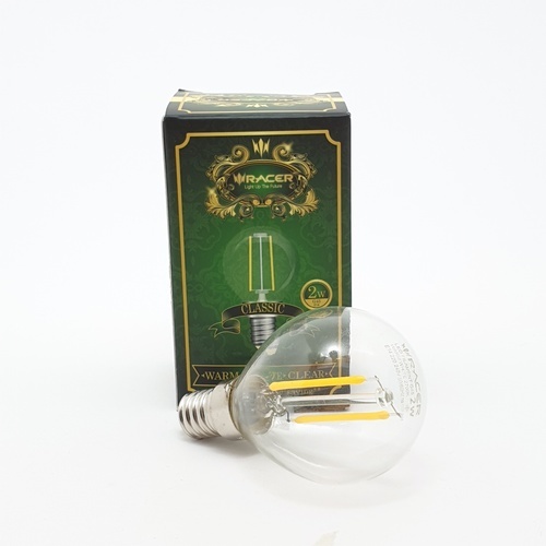 អំពូល LED Filament G45 2 វ៉ាត់ E14  ពន្លឺលឿង(ពណ៌តែ)