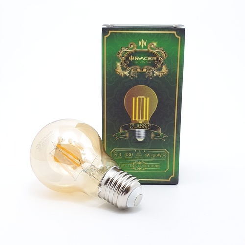 អំពូល LED Filament A60 4 វ៉ាត់ E27  ពន្លឺលឿង(ពណ៌តែ)