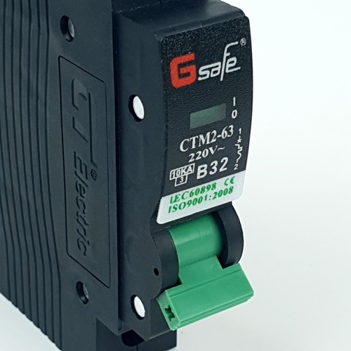 G-Safe ลูกย่อยเซอร์กิต 1P 32A รุ่น CTM2-63 สีดำ