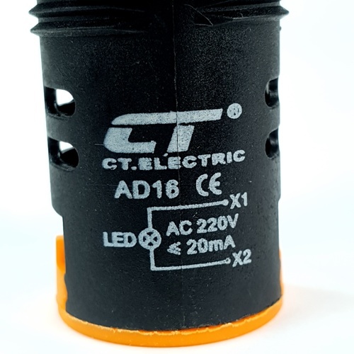 CT ELECTRIC ไพลอตแลมป์(LED) รุ่น AD16 สีเหลือง