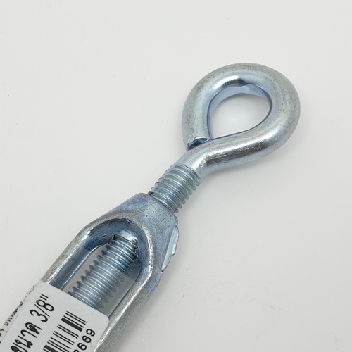 UHENG เกลียวเร่งเหล็ก(ตะขอ-ห่วง) ขนาด 3/8 นิ้ว สีซิงค์ขาว