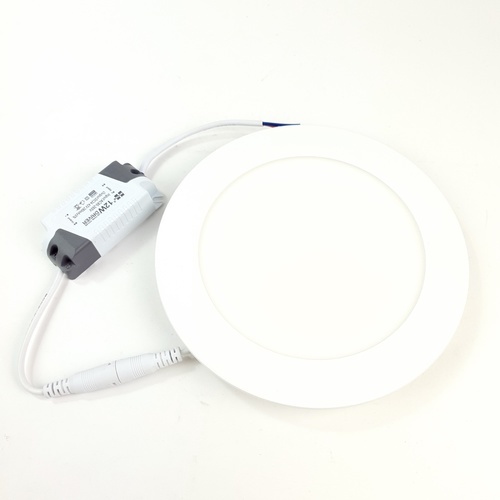 HI-TEK โคมพาเนล LED อีโค่ ทรงกลม 5นิ้ว 12W แบบฝังฝ้า รุ่นHFLEPR012W แสงนวล