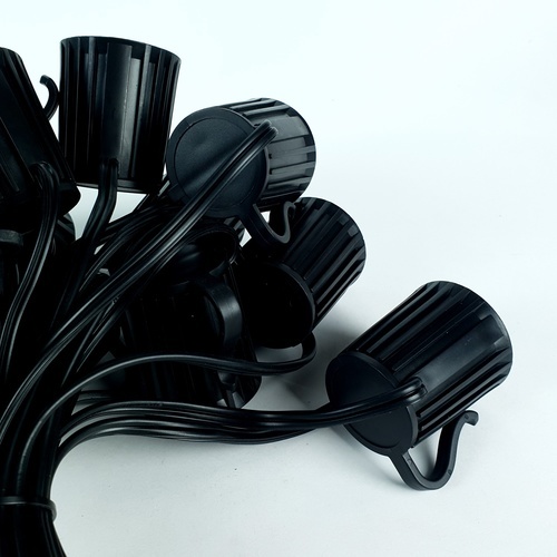EILON ขั้วห้อยหลอด Bulb พร้อมสายไฟ 10 เมตร (10ขั้ว) รุ่น PQS-JT10 สีดำ