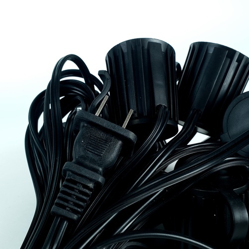 EILON ขั้วห้อยหลอด Bulb พร้อมสายไฟ 10 เมตร (10ขั้ว) รุ่น PQS-JT10 สีดำ