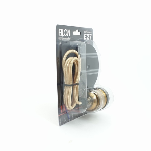 EILON สายขั้วห้อยหลอด E27 เชือกขั้วทองเหลือง รุ่น GY-01 สีทองเหลือง