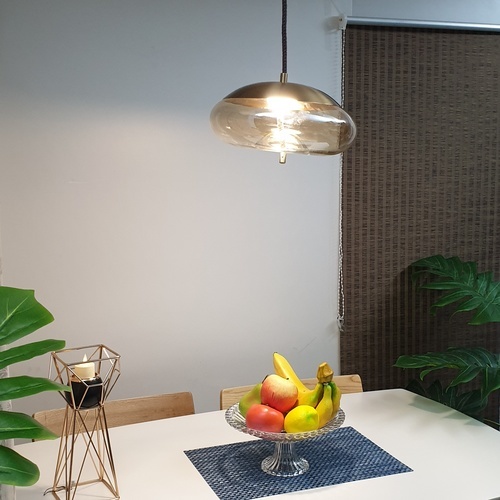 EILON โคมไฟแขวนกระจกลอฟท์ รุ่น ZS-047 สีเงิน