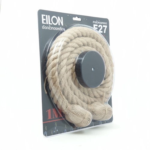 EILON ขั้วห้อยสายไฟ แบบเชือก GY-38 ยาว 100 ซม.สีน้ำตาลอ่อน