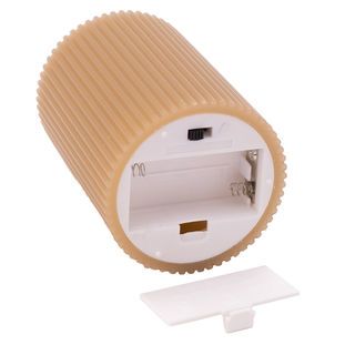 COZY เทียน LED 3ชิ้น/กล่อง รุ่น NIRO ขนาด 7.5x7.5x10ซม. / 7.5x7.5x12.5ซม./ 7.5x7.5x15ซม. สีน้ำตาล