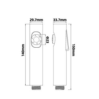 VERNO หัวสายฉีดชำระรุ่น Premium ด้ามกด ชุบโครเมี่ยม VN-20001