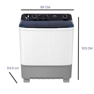 HAIER เครื่องซักผ้า 2 ถัง 15 กก. รุ่น HTW150-1217BS