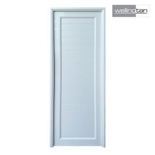 WELLINGTAN ประตู UPVC พร้อมวงกบบานพับ WK-UPL01 70x200ซม. สีขาว (ไม่เจาะลูกบิด)