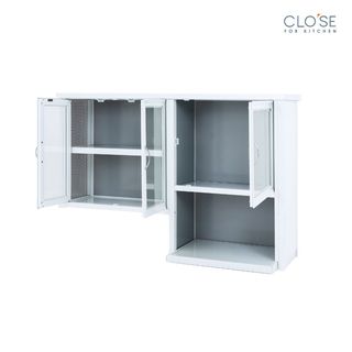 CLOSE ตู้แขวนอเนกประสงค์ พร้อมช่องไมโครเวฟ SHIRO-122  ขนาด 122 x 45 x 81 ซม. สีขาว