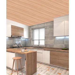 GREAT WOOD แผ่นพียูโฟม รุ่น DFQBL25-395 ขนาด 41*395*1.7ซม.สี YELLOW OAK