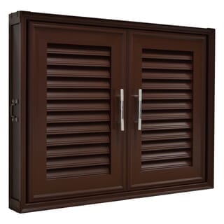 WT บานซิงค์คู่ 85x65CM. GB สีน้ำตาล