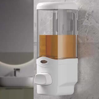 Primo ที่กดสบู่เหลว 1 ช่อง ความจุ 300 มล. รุ่น SD04 ขนาด 8x7.1x17.7ซม. สีขาว