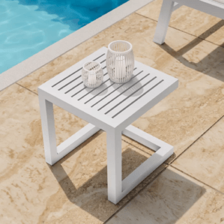 SUMMER SETโต๊ะ outdoor อลูมิเนียม Rang ขนาด 45x45x50 ซม. สีขาว