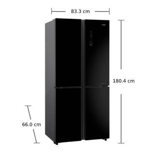 HAIER ตู้เย็น 4 ประตู ระบบ Inverter HRF-MD469M ขนาด 16.1Q สีดำ  