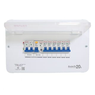 RACER ตู้คอนซูเมอร์เซ็ทสำเร็จ 6 ช่อง 50A Premium มีกันดูด