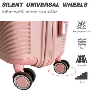 WETZLARS กระเป๋าเดินทาง ขนาด 24 นิ้ว  รุ่น Summer-01 ขนาด 26x40.50x65 ซม. สีชมพูโรส